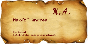 Makó Andrea névjegykártya