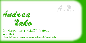 andrea mako business card